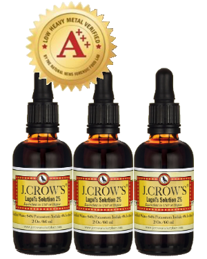 J.CROW'S® Lugol's Solution of Iodine 2% 2 oz Three Pack (3 bottles) $47.25