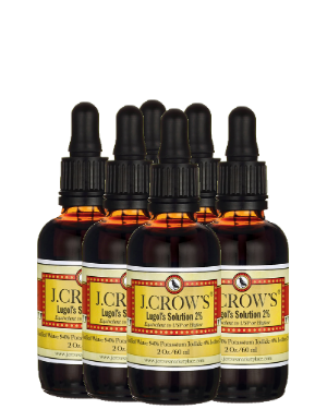 J.CROW'S® Lugol's Solution of Iodine 2% 2 oz Six Pack (6 bottles) $90.00