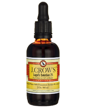 J.CROW'S® Lugol's Solution of Iodine 2% 2 oz Bottle