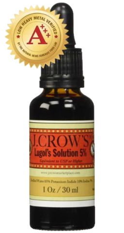 J.CROW'S® Lugol's Solution of Iodine 5% 1 oz Bottle