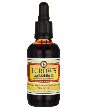 J.CROW&#39;S® Lugol&#39;s Solution of Iodine 2% 2 oz bottles-As low as $15.00 ea. bottle