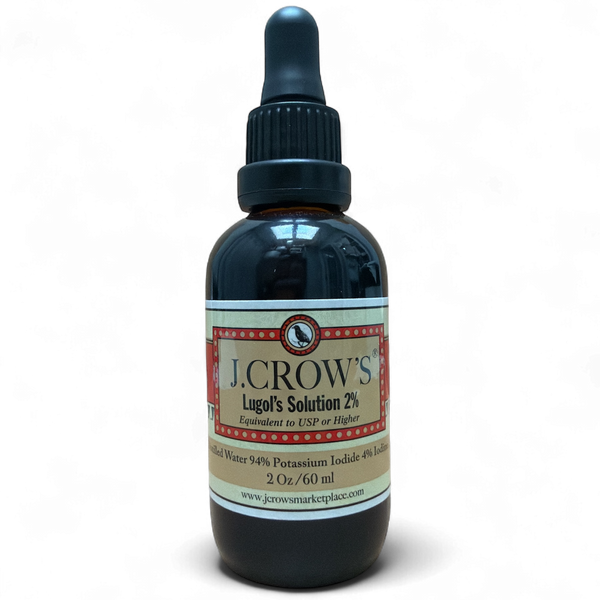 J.CROW'S® Lugol's Solution of Iodine 2% 2 oz Bottle