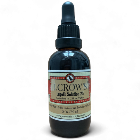 J.CROW'S® Lugol's Solution of Iodine 2% 2 oz Bottle