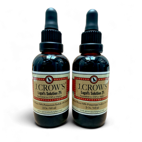 J.CROW'S® Lugol's Solution of Iodine 2% 2 oz Twin Pack (2 bottles) $34.95