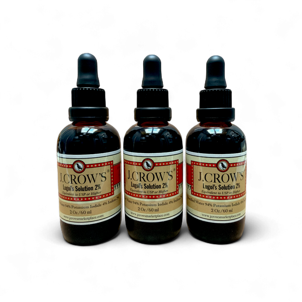 J.CROW'S® Lugol's Solution of Iodine 2% 2 oz Three Pack (3 bottles) $47.25