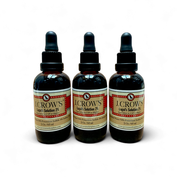 J.CROW'S® Lugol's Solution of Iodine 2% 2 oz Three Pack (3 bottles) $47.25