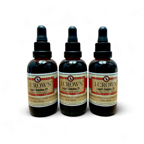 J.CROW'S® Lugol's Solution of Iodine 2% 2 oz Three Pack (3 bottles) $47.25