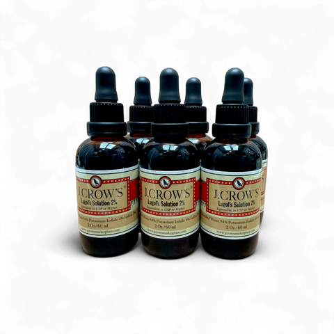 J.CROW'S® Lugol's Solution of Iodine 2% 2 oz Six Pack (6 bottles) $96.00