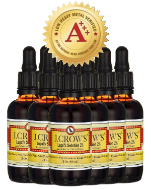 J.CROW'S® Lugol's Solution of Iodine 2% 2 oz Professional Pack (12 bottles) $149.95