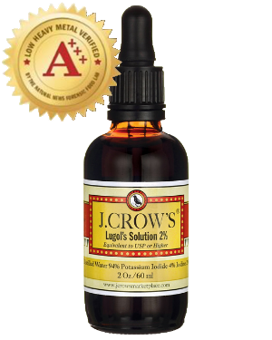 J.CROW'S® Lugol's Solution of Iodine 2% 2 oz Bottle