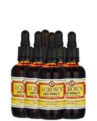 J.CROW'S® Lugol's Solution of Iodine 2% 2 oz Six Pack (6 bottles) $90.00