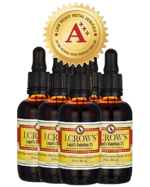 J.CROW'S® Lugol's Solution of Iodine 2% 2 oz Six Pack (6 bottles) $90.00