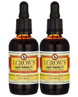 J.CROW'S® Lugol's Solution of Iodine 2% 2 oz Twin Pack (2 bottles) $31.95