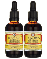 J.CROW'S® Lugol's Solution of Iodine 2% 2 oz Twin Pack (2 bottles) $31.95