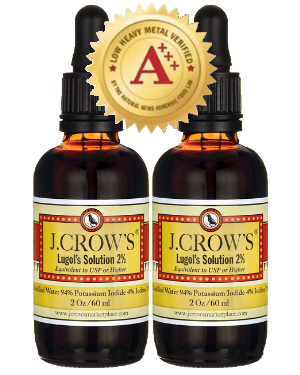 J.CROW'S® Lugol's Solution of Iodine 2% 2 oz Twin Pack (2 bottles) $31.95